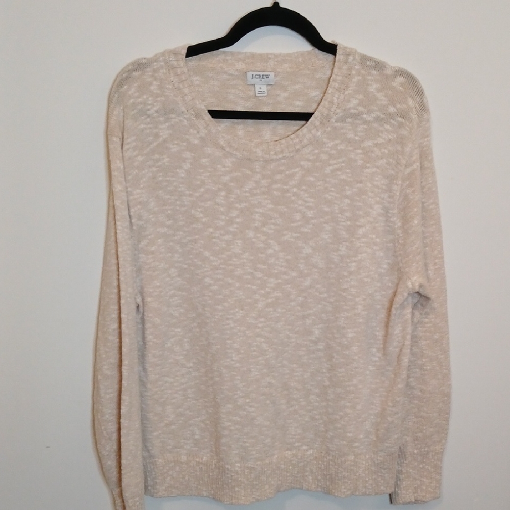 JCrew Women's Cream Scoop Neck Sweater